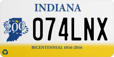 IN license plate 074LNX