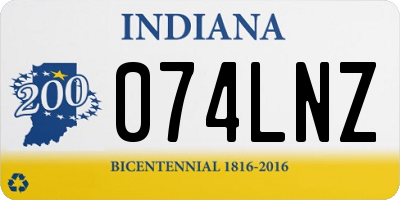 IN license plate 074LNZ