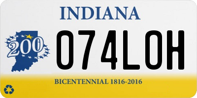 IN license plate 074LOH
