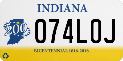 IN license plate 074LOJ