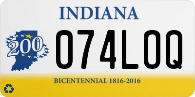 IN license plate 074LOQ