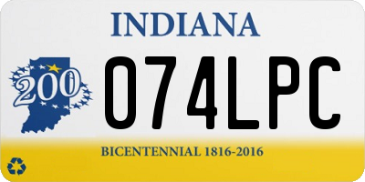 IN license plate 074LPC
