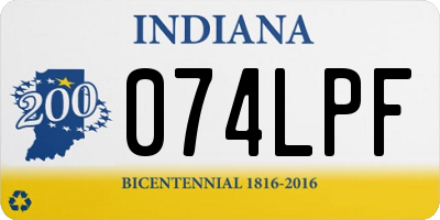 IN license plate 074LPF
