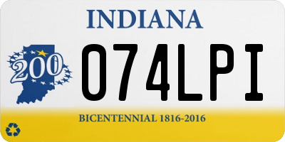 IN license plate 074LPI