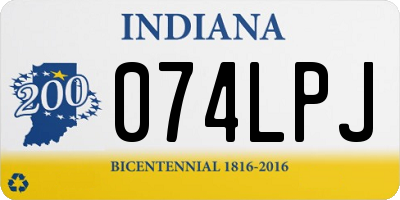 IN license plate 074LPJ