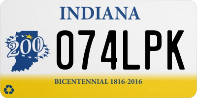 IN license plate 074LPK