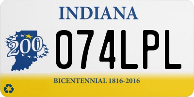 IN license plate 074LPL