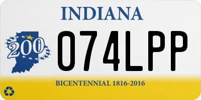 IN license plate 074LPP