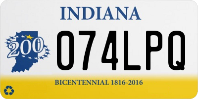 IN license plate 074LPQ