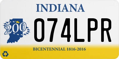 IN license plate 074LPR