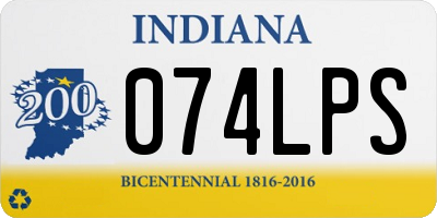 IN license plate 074LPS