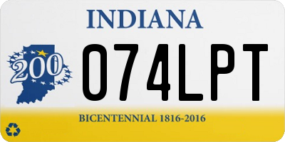 IN license plate 074LPT