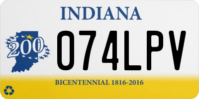 IN license plate 074LPV
