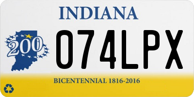 IN license plate 074LPX