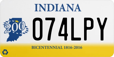 IN license plate 074LPY