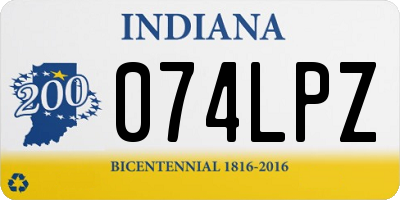 IN license plate 074LPZ
