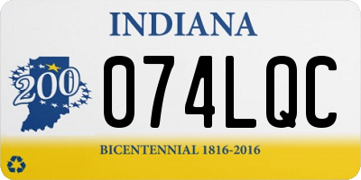 IN license plate 074LQC