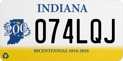 IN license plate 074LQJ