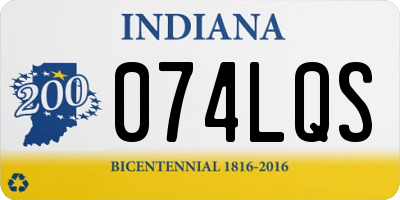 IN license plate 074LQS