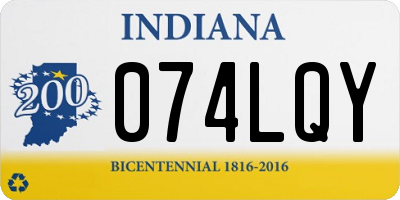 IN license plate 074LQY