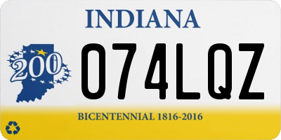 IN license plate 074LQZ
