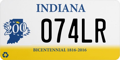 IN license plate 074LR