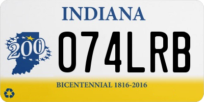 IN license plate 074LRB
