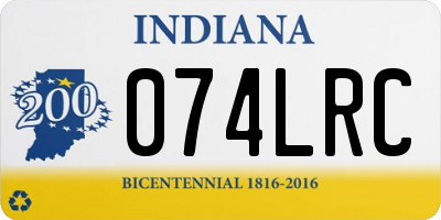 IN license plate 074LRC