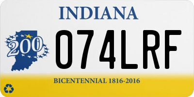 IN license plate 074LRF