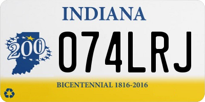 IN license plate 074LRJ