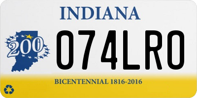 IN license plate 074LRO