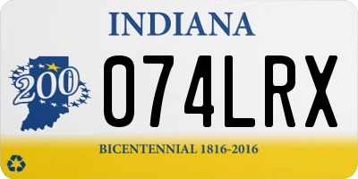 IN license plate 074LRX