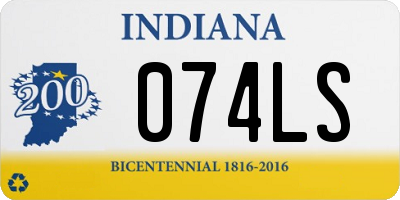 IN license plate 074LS