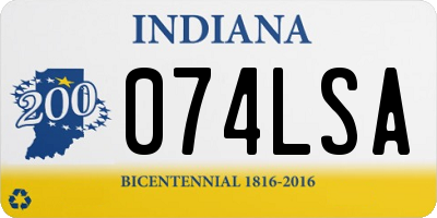 IN license plate 074LSA