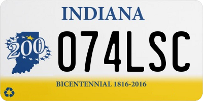 IN license plate 074LSC