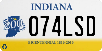 IN license plate 074LSD