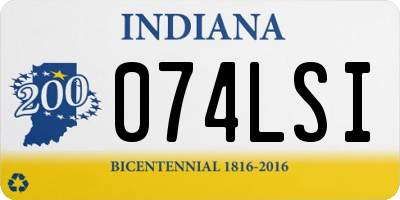 IN license plate 074LSI