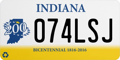 IN license plate 074LSJ