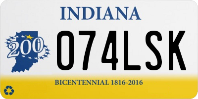 IN license plate 074LSK