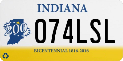 IN license plate 074LSL