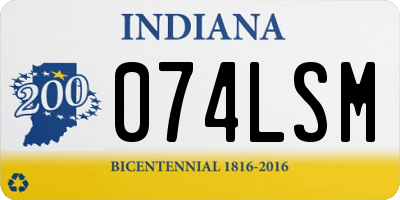 IN license plate 074LSM