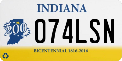 IN license plate 074LSN