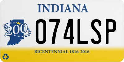 IN license plate 074LSP