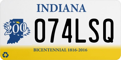 IN license plate 074LSQ