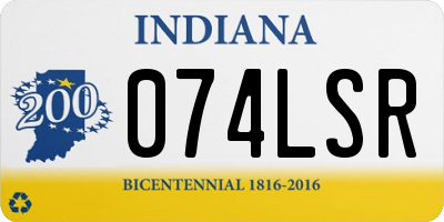 IN license plate 074LSR
