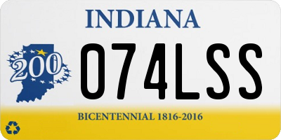 IN license plate 074LSS