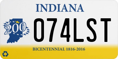 IN license plate 074LST