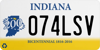 IN license plate 074LSV