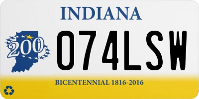 IN license plate 074LSW