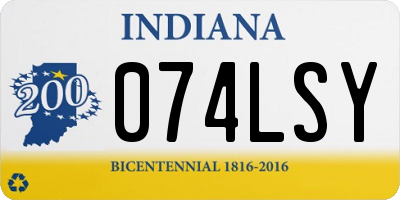 IN license plate 074LSY